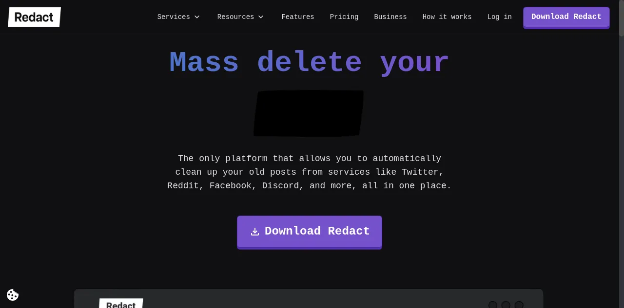 Preview of redact.dev