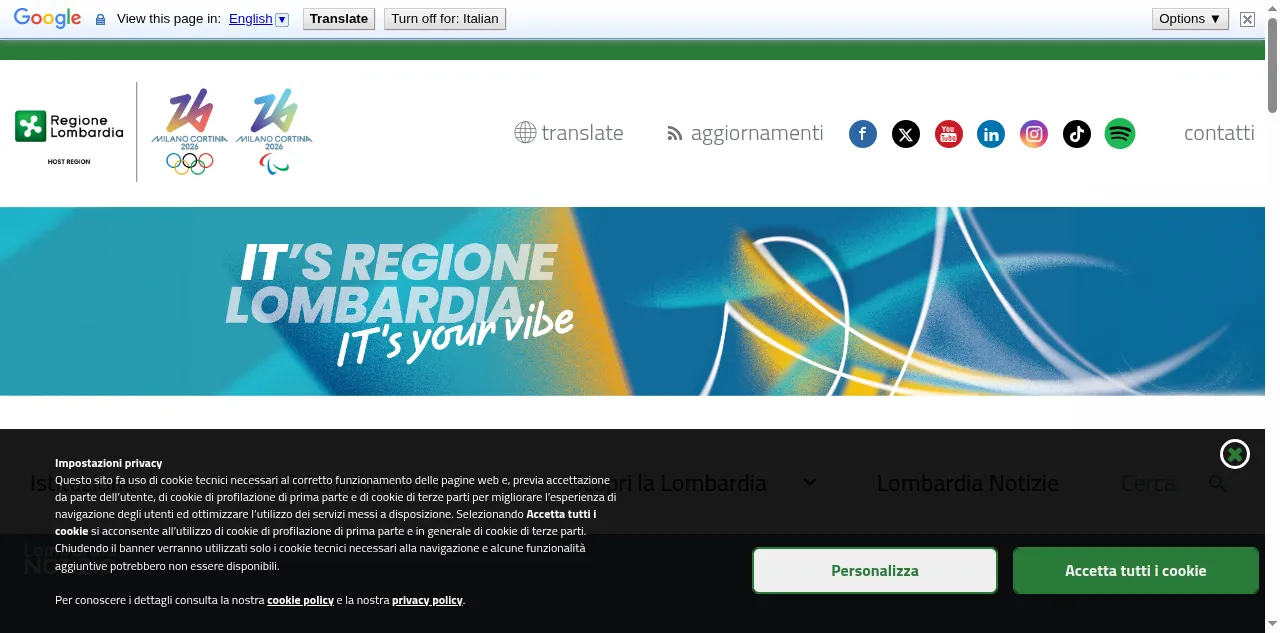 Preview of regione.lombardia.it