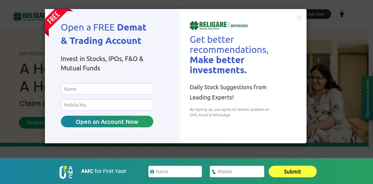 Preview of religareonline.com