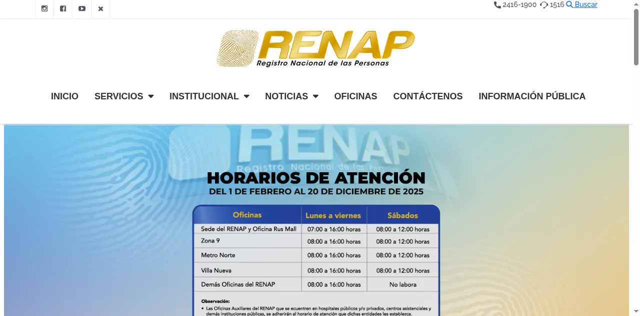 Preview of renap.gob.gt