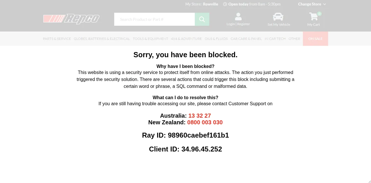 Preview of repco.co.nz