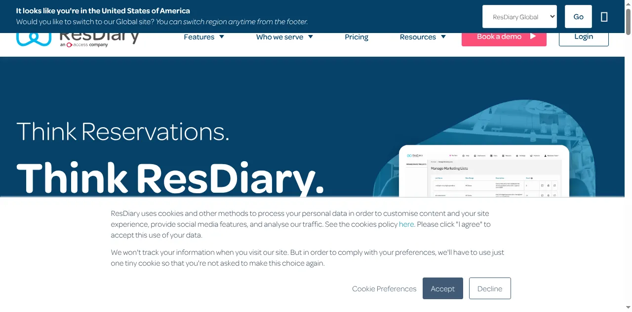 Preview of resdiary.com