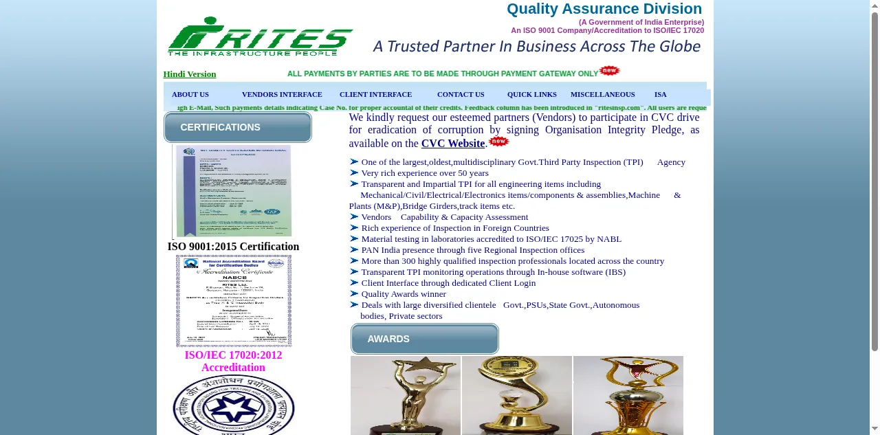 Preview of ritesinsp.com