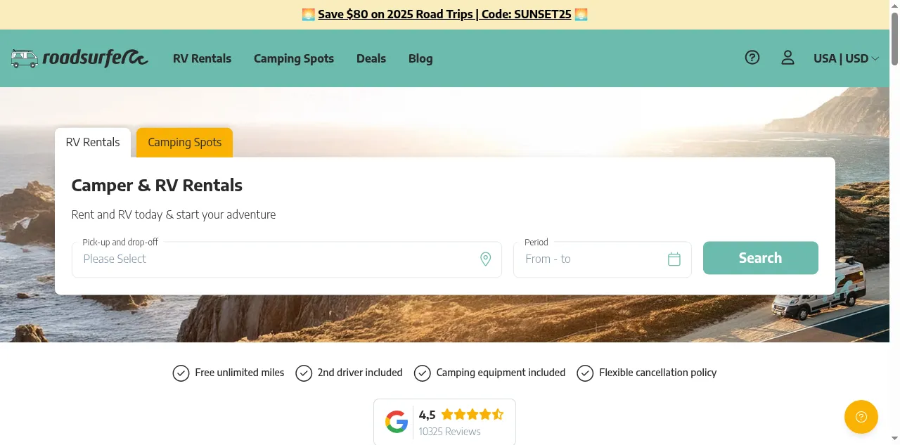 Preview of roadsurfer.com