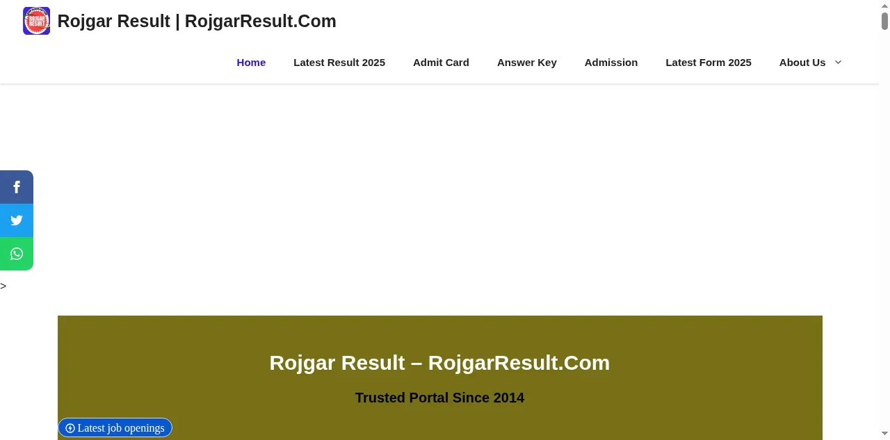 Preview of rojgarresult.com
