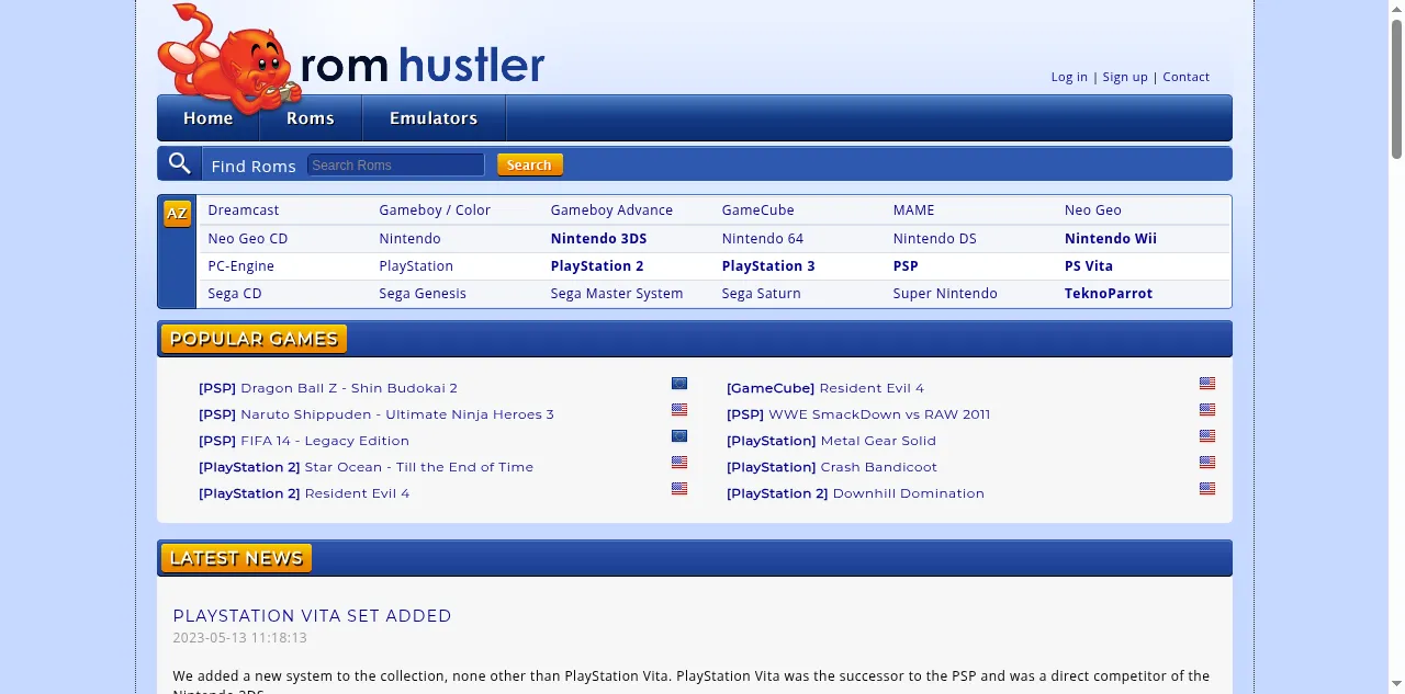 Preview of romhustler.org