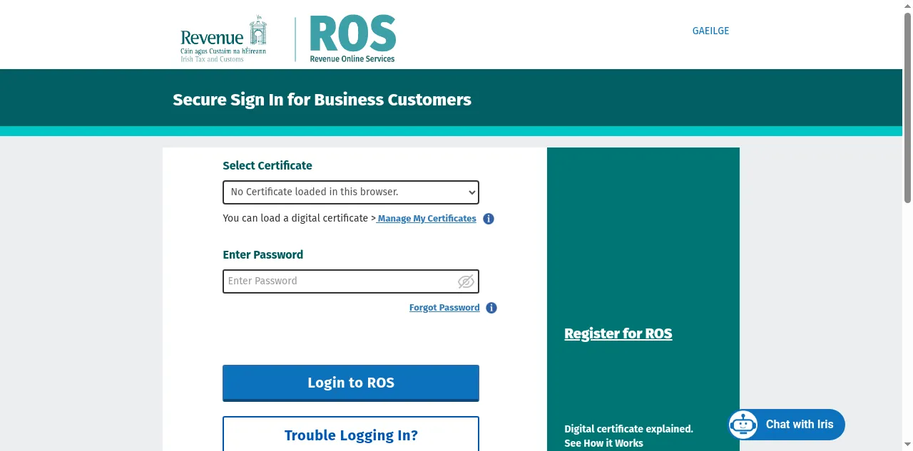 Preview of ros.ie