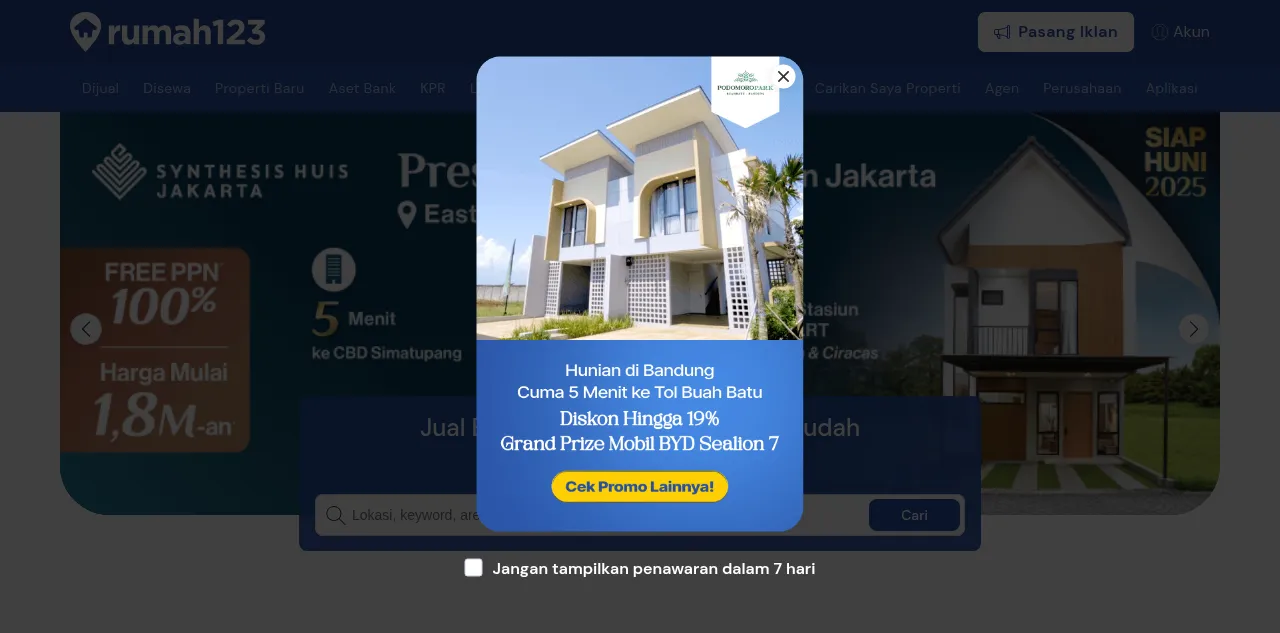 Preview of rumah123.com