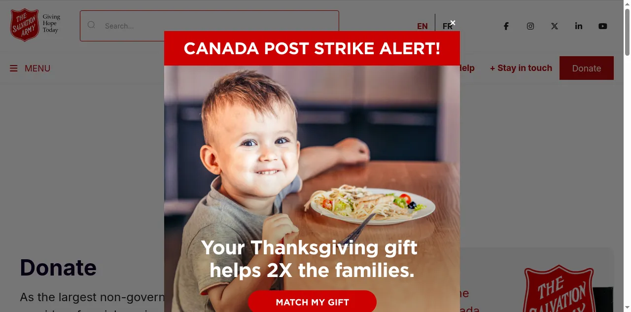 Preview of salvationarmy.ca
