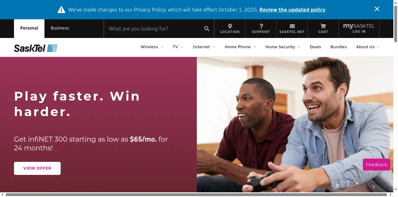 Preview of sasktel.com