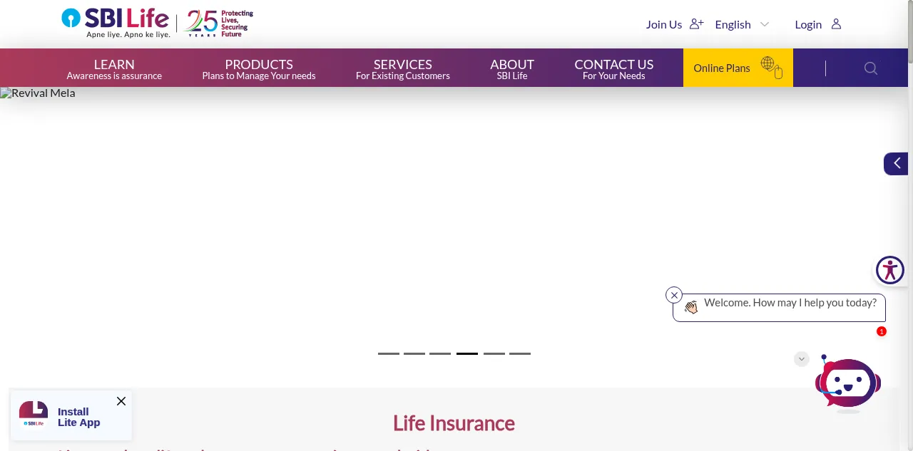 Preview of sbilife.co.in