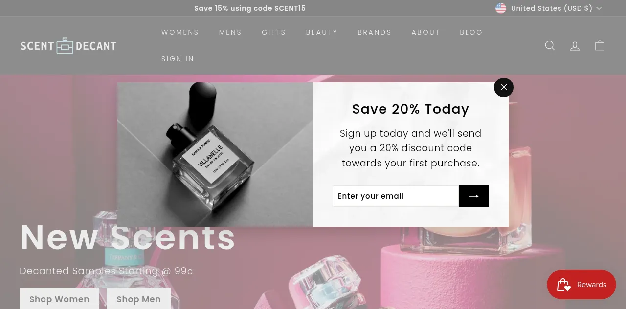 Preview of scentdecant.com