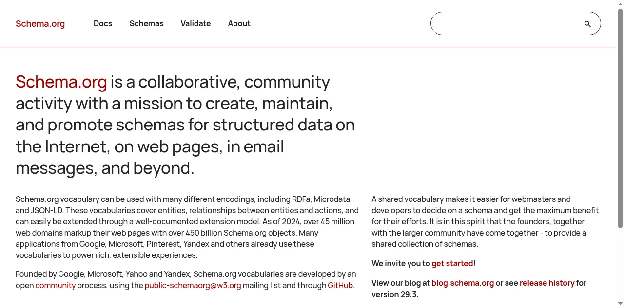 Preview of schema.org