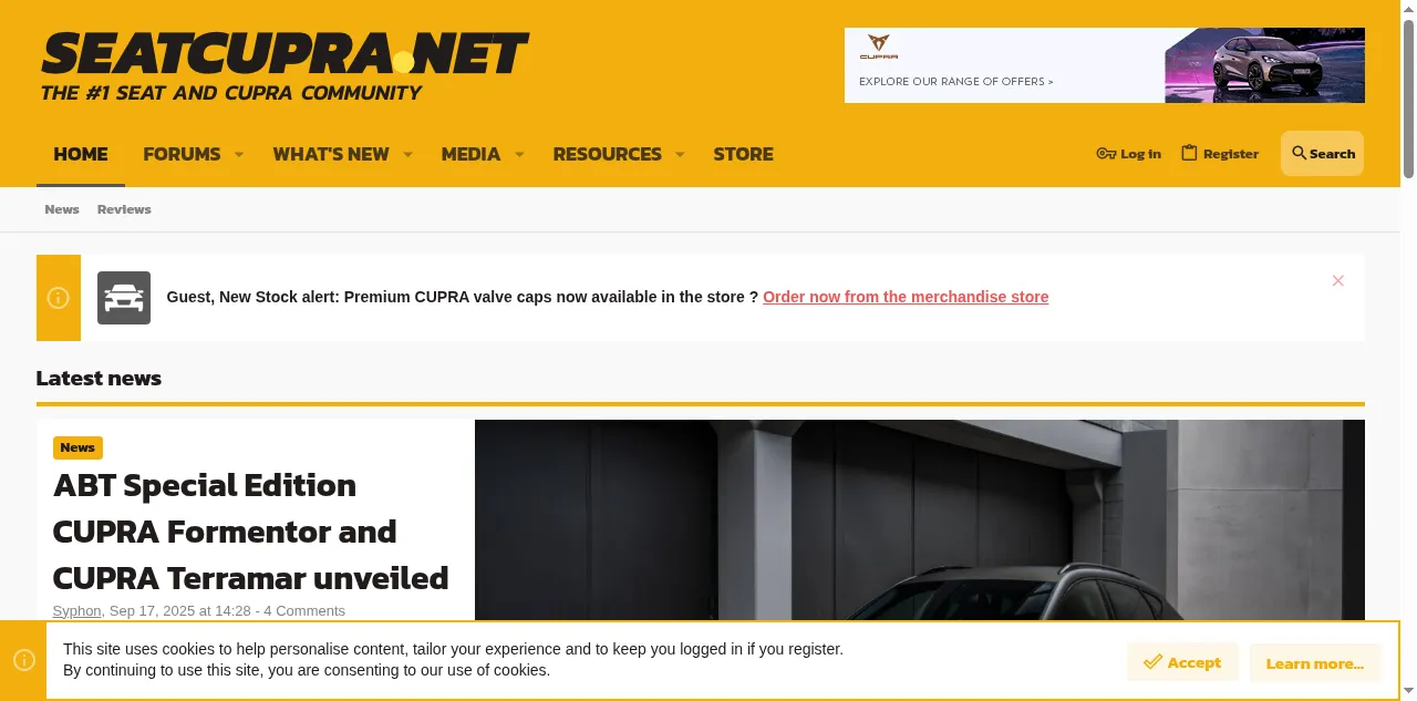 Preview of seatcupra.net