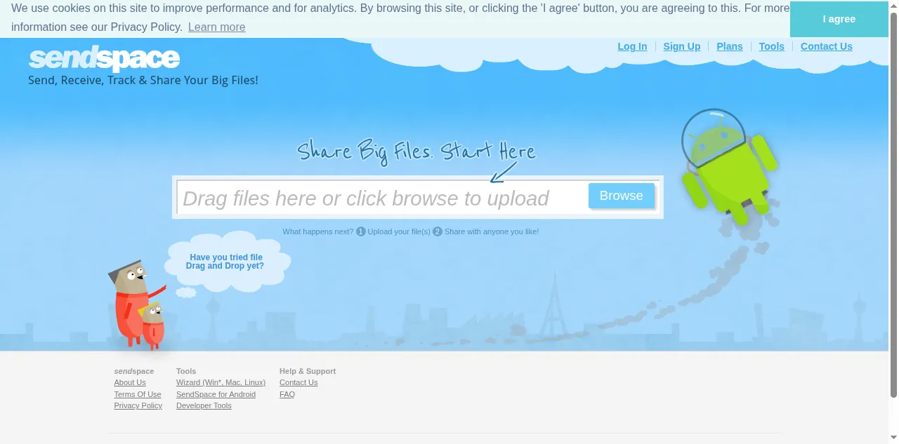 Preview of sendspace.com