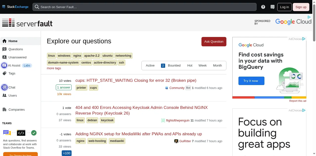 Preview of serverfault.com