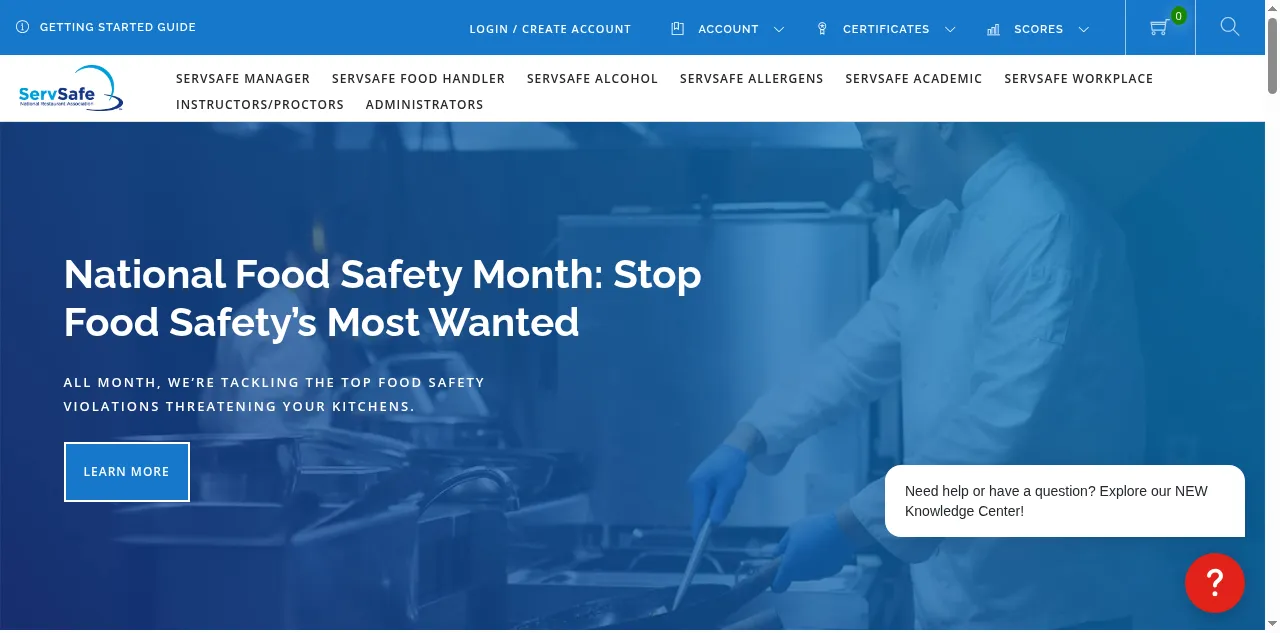 Preview of servsafe.com