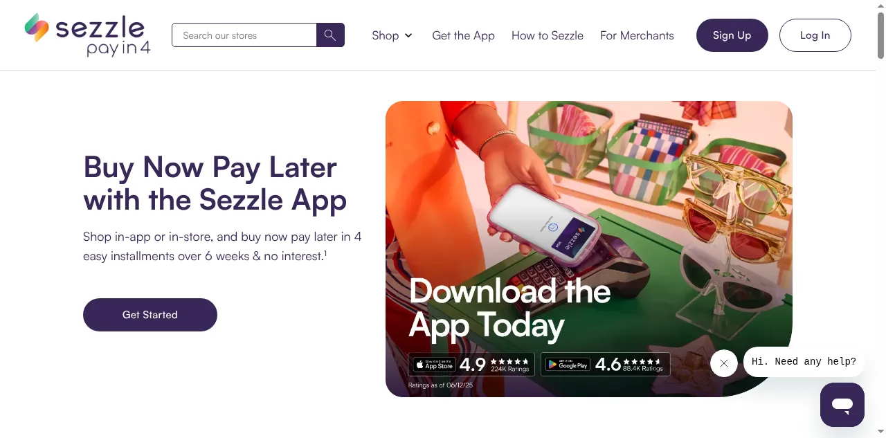 Preview of sezzle.com