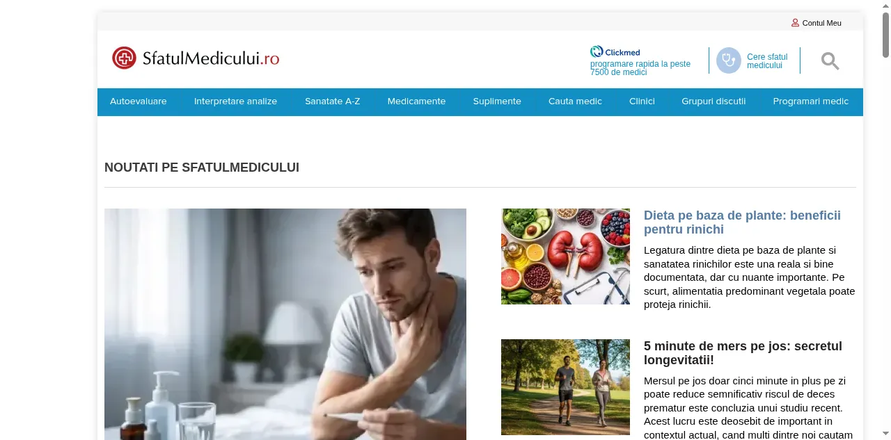 Preview of sfatulmedicului.ro