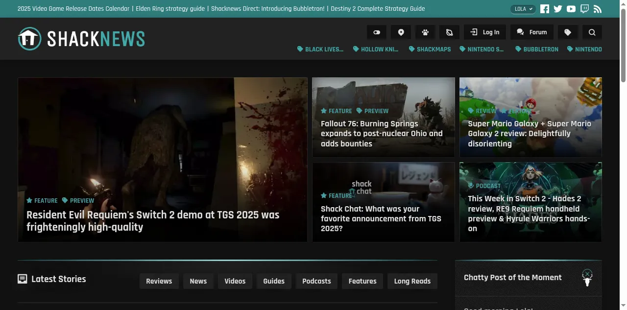 Preview of shacknews.com