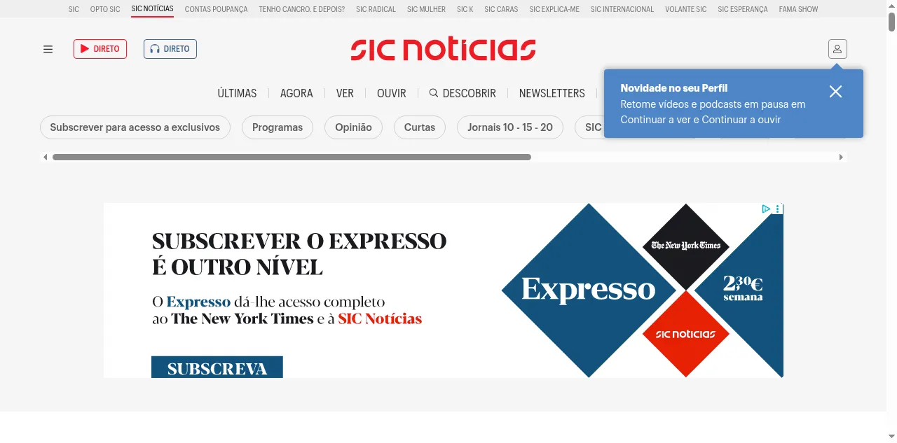 Preview of sicnoticias.pt