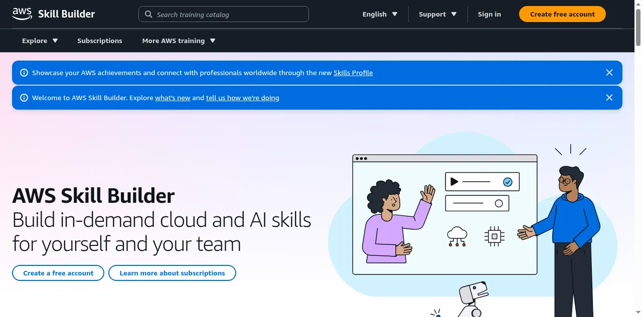 Preview of skillbuilder.aws
