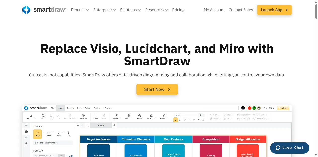 Preview of smartdraw.com