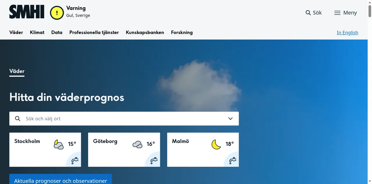Preview of smhi.se