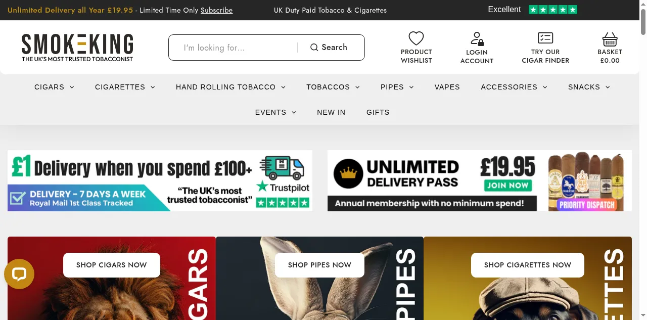 Preview of smoke-king.co.uk