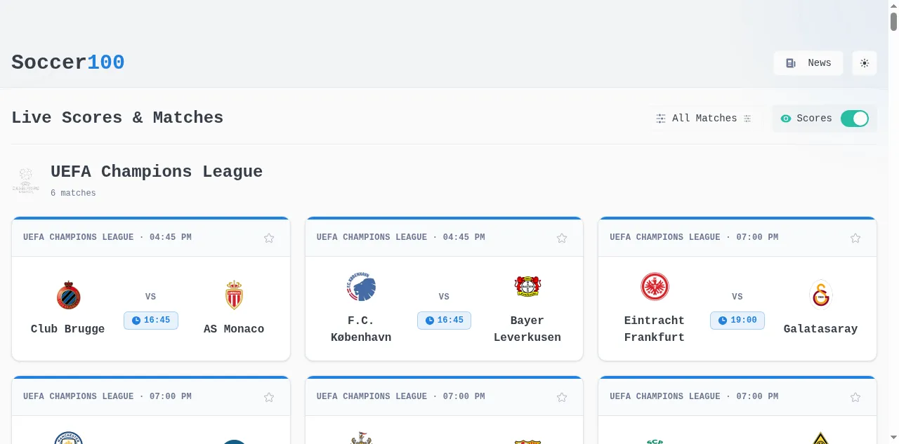 Preview of soccer-100.net