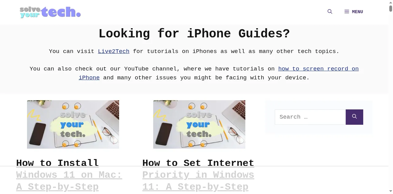 Preview of solveyourtech.com