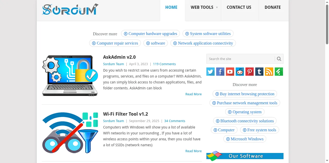 Preview of sordum.org