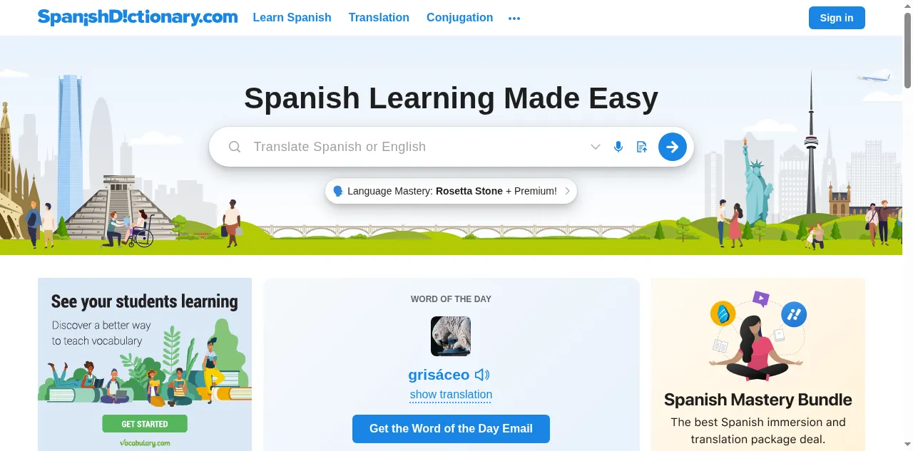 Preview of spanishdict.com