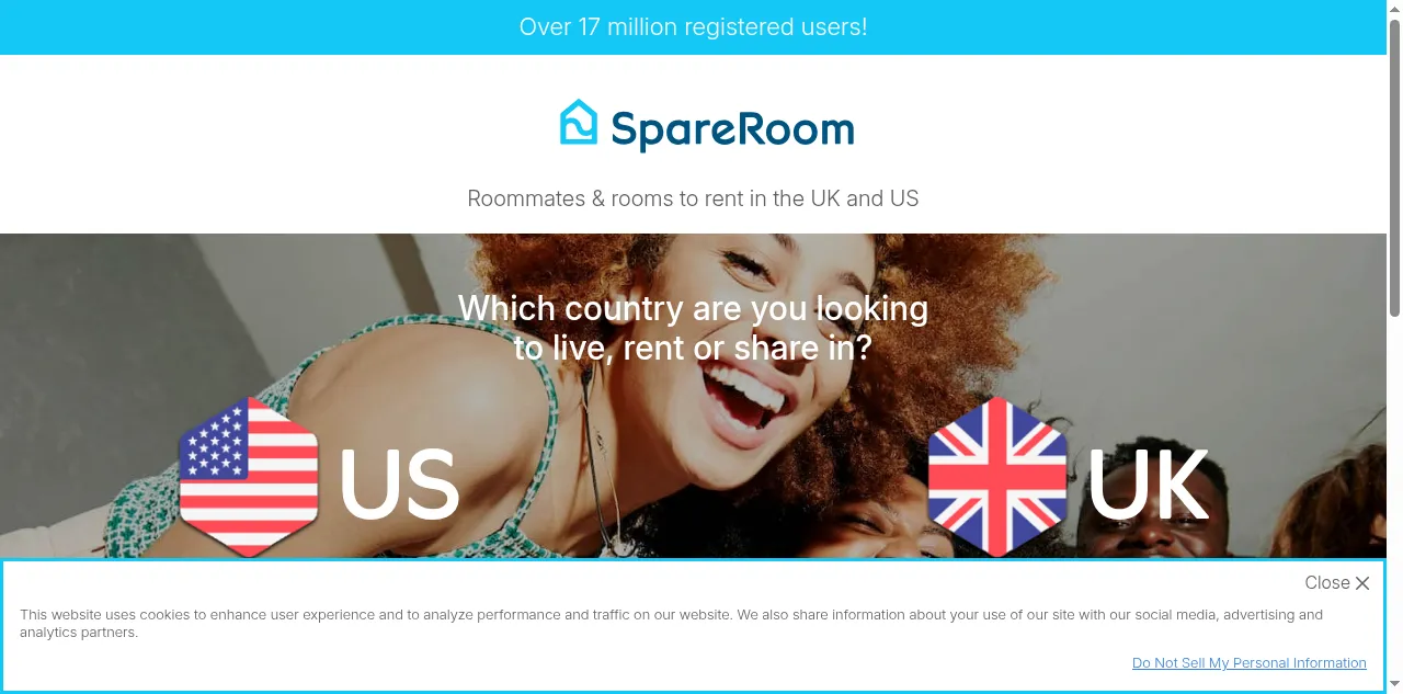 Preview of spareroom.com
