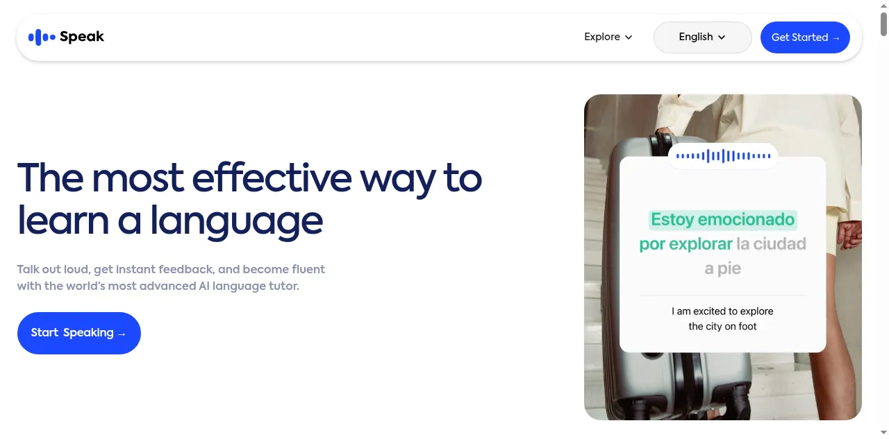 Preview of speak.com