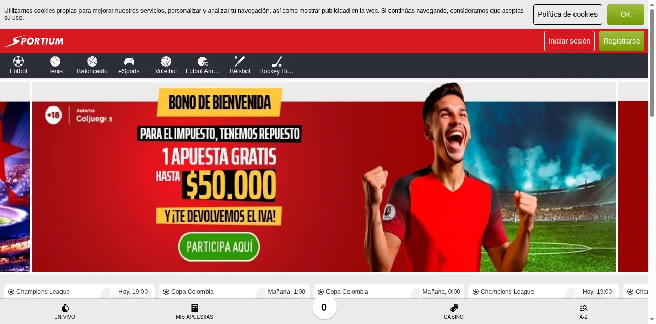 Preview of sportium.com.co