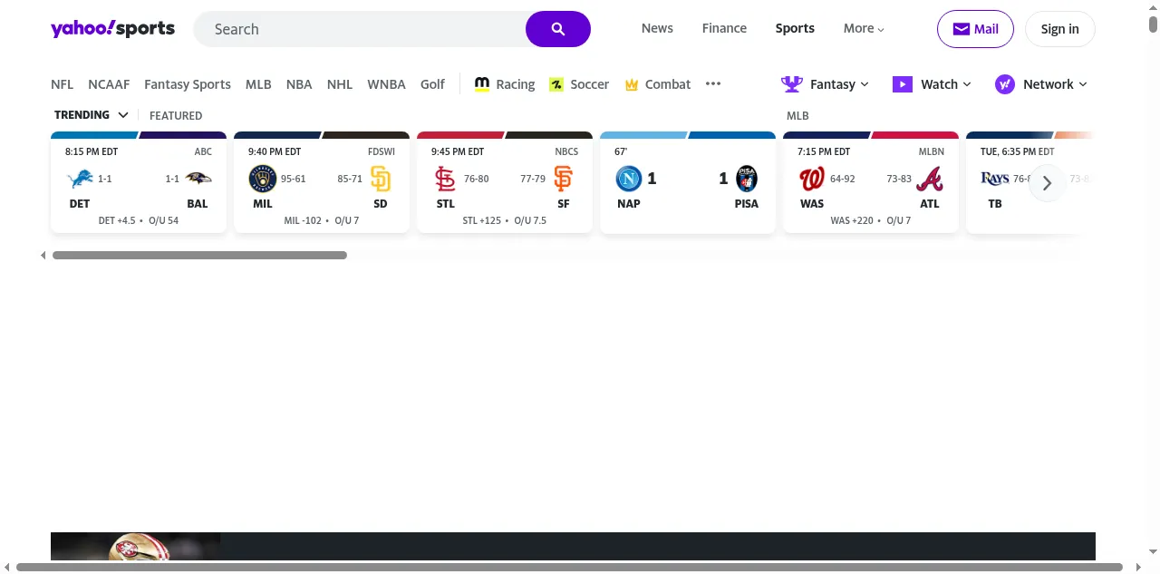 Preview of sports.yahoo.com