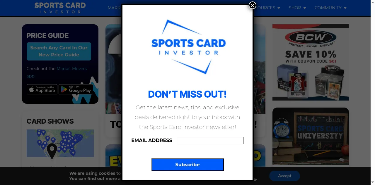 Preview of sportscardinvestor.com