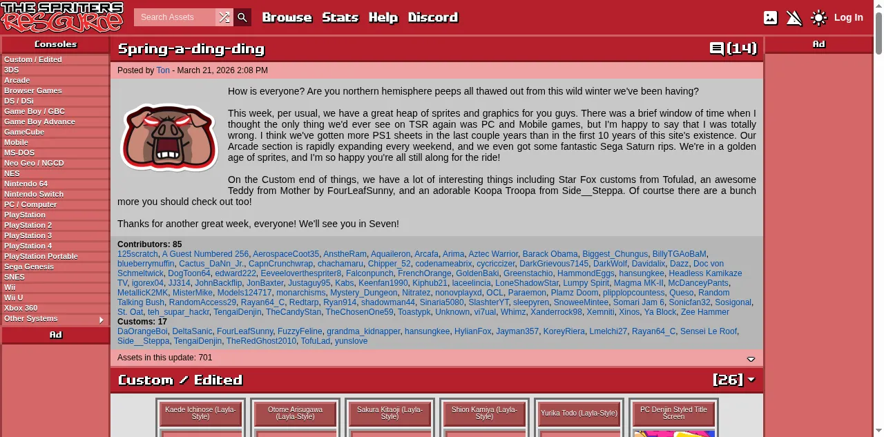Preview of spriters-resource.com