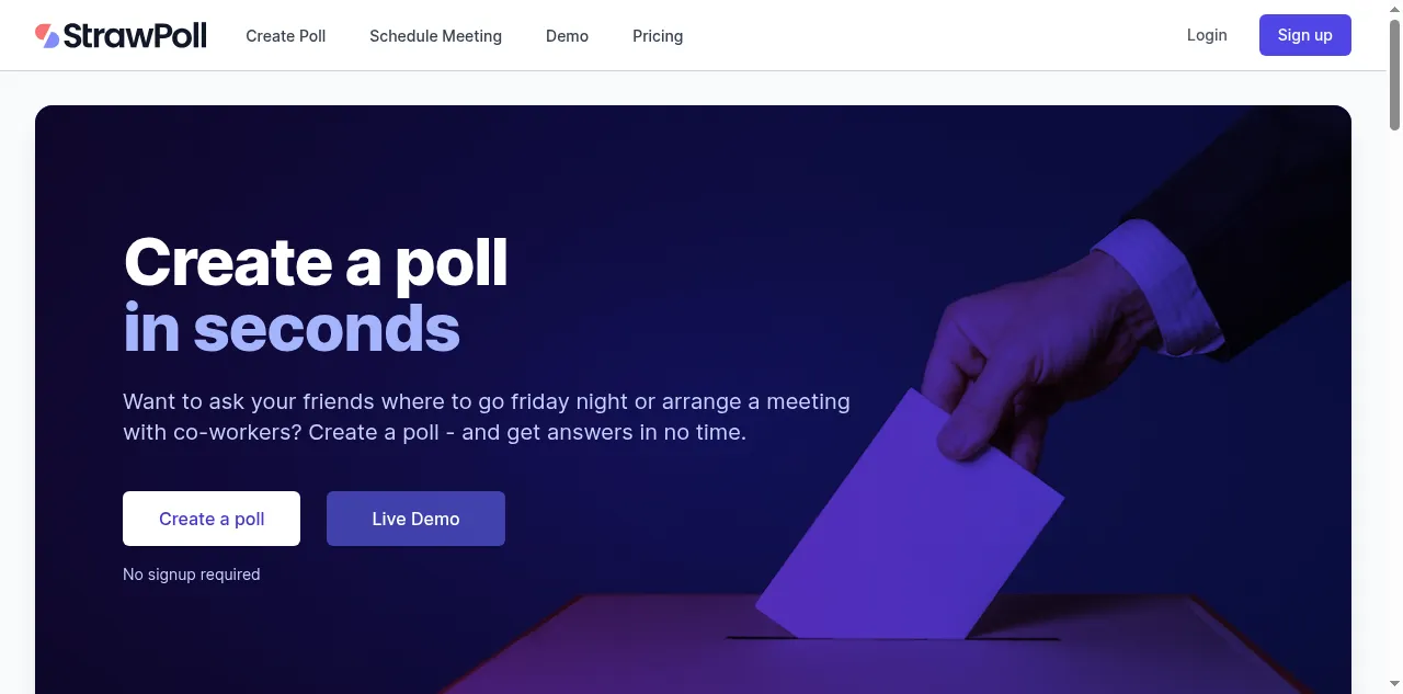 Preview of strawpoll.com