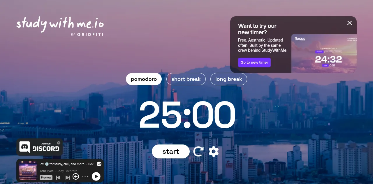 Preview of studywithme.io