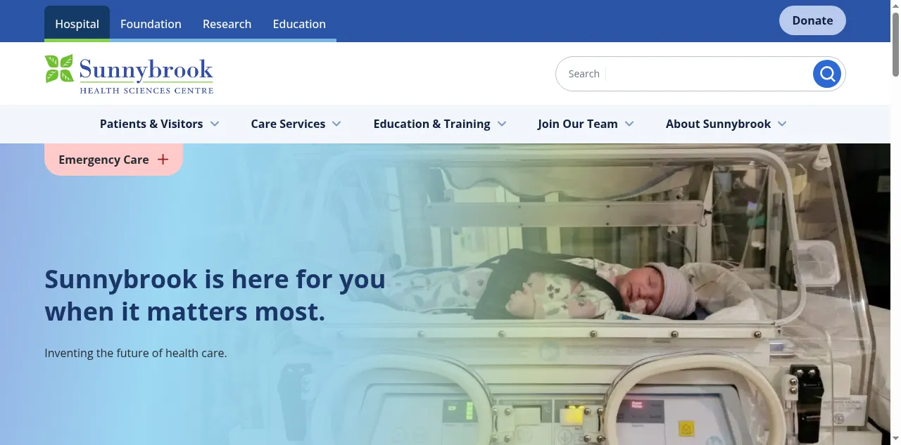 Preview of sunnybrook.ca