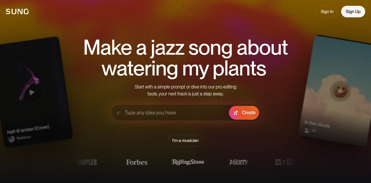 Preview of suno.ai