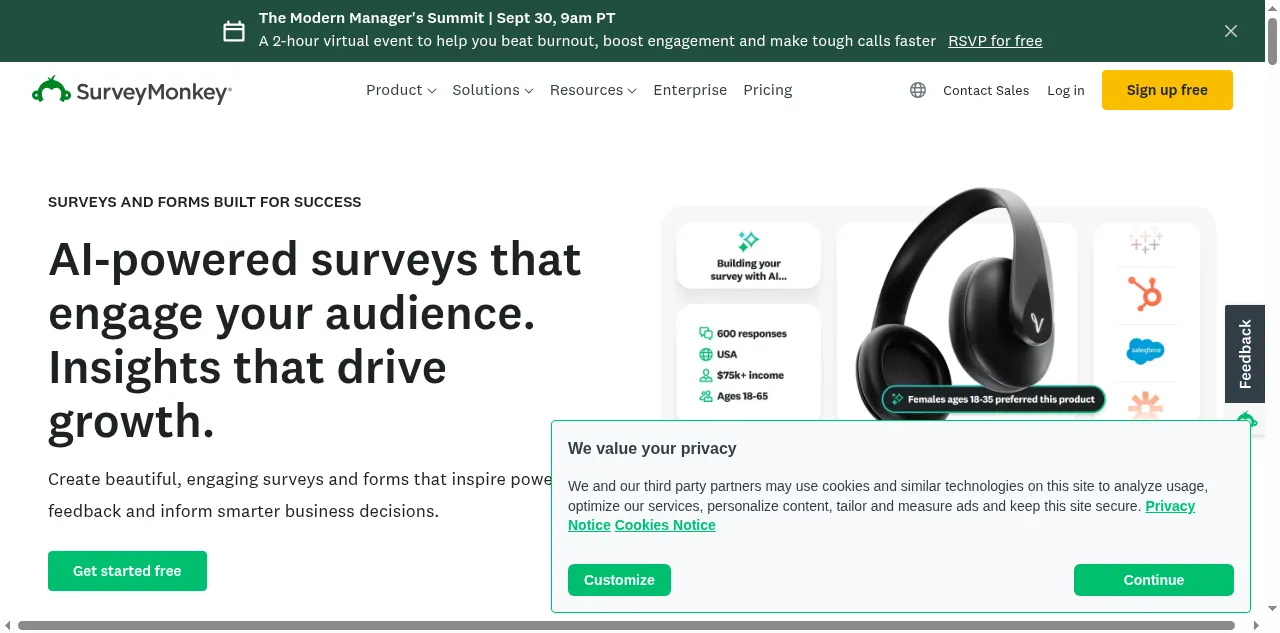 Preview of surveymonkey.com