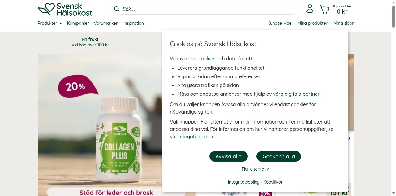 Preview of svenskhalsokost.se