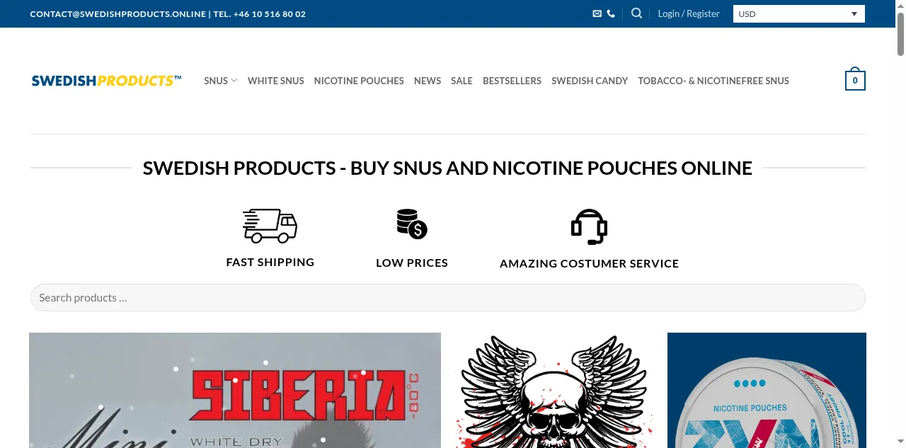 Preview of swedishproducts.online