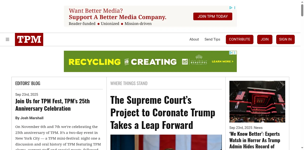 Preview of talkingpointsmemo.com