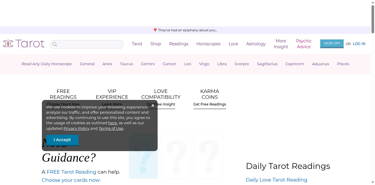 Preview of tarot.com