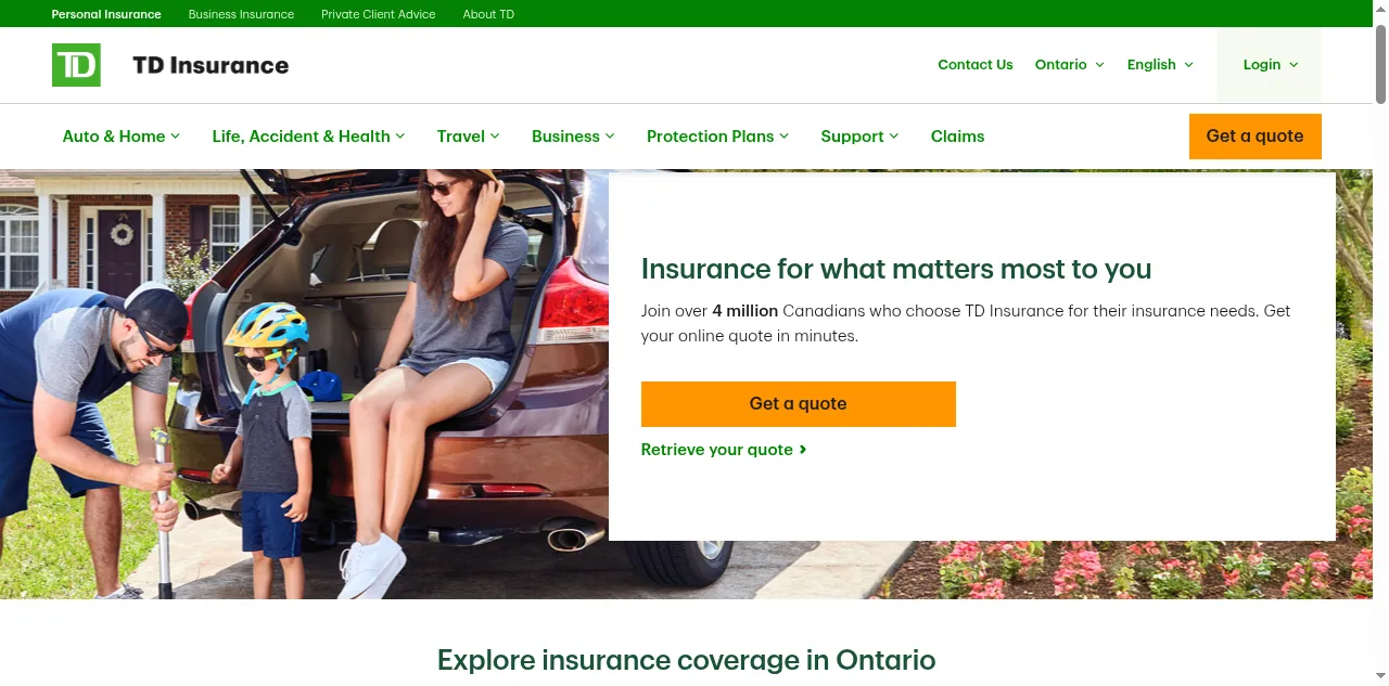 Preview of tdinsurance.com