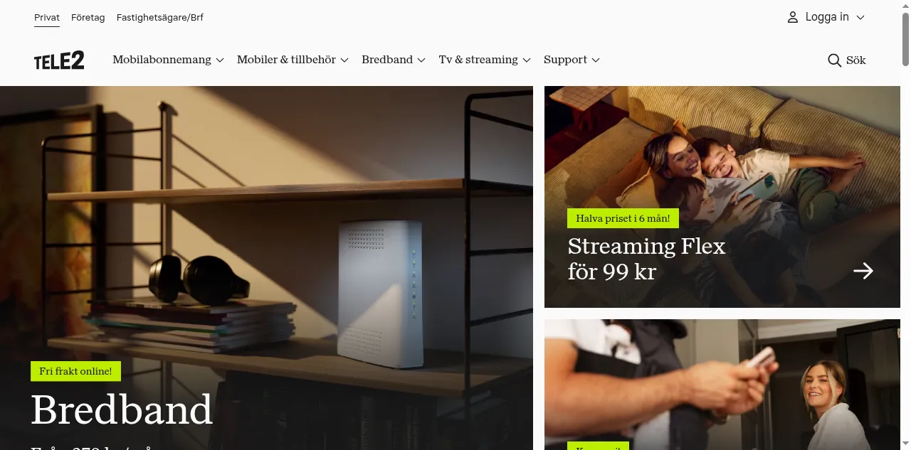 Preview of tele2.se